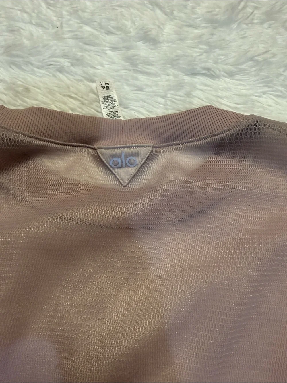 ALO YOGA LAVENDER CLOUD ROW LONG SLEEVE